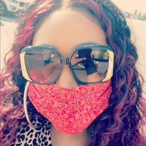 Calico Cotton “ Signature Rose “ Face Mask